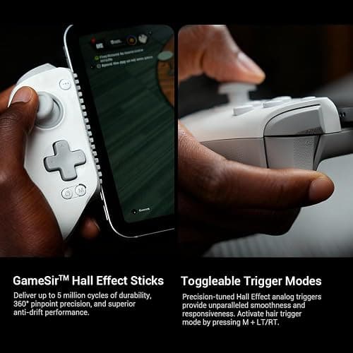 Controller GameSir G8 Plus Mfi per iPhone 15/16/17/iPad Mini e Android, gamepad per iPad con stick/trigger Hall Effect, due pulsanti posteriori, per giocare a Genshin Impact, PUBG Mobile, Minecraft thumbnail 8