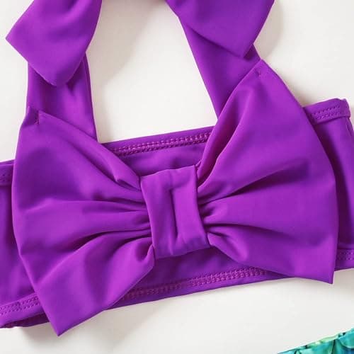 Aalizzwell Baby Girl Bathing Suit, Toddler Girls Two Piece Swimsuit Halter Top Bikini Bottoms Swimming Suit thumbnail 4