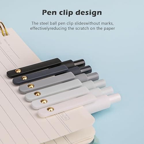 Ddaowanx Gel Pens, 0.7mm Quick Dry Black Ink,Fine Point Smooth Writing Pens,Office School Supplies,Gifts for Women Man(6Pcs Black White Gray, Black) thumbnail 5