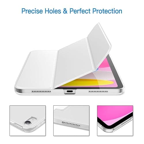 JETech Case for iPad (A16) 11th/10th Generation (2025/2022), Slim Stand Hard Back Shell Cover with Auto Wake/Sleep (White) thumbnail 3