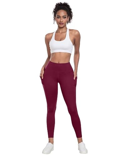 LZYVOO Leggings with Pockets for Women, 6 Packs Soft High Waisted Tummy Control Workout Yoga Pants thumbnail 2