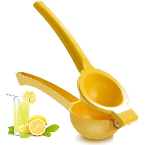 Y-ME Manual Juicer Citrus Lemon Squeezer, Fruit Juicer Lime Press Metal, Professional Hand Juicer Kitchen Tool(Yellow） - Image 1