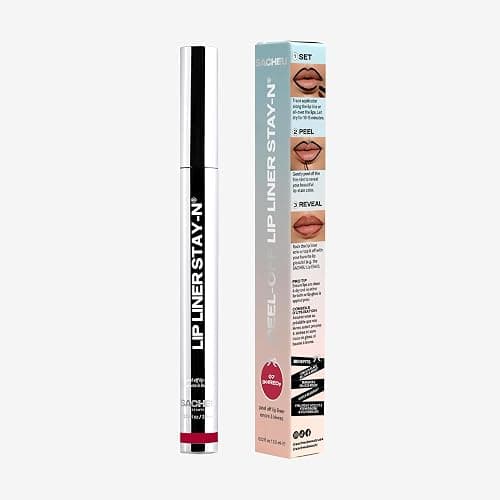 Sacheu Lip Liner STAY-N Peel Off Lip Stain — Long Lasting Waterproof Lip Tint with Hyaluronic Acid & Vitamin E — Transfer Proof Matte Finish, Vegan & Cruelty-Free (getREDy) thumbnail 9