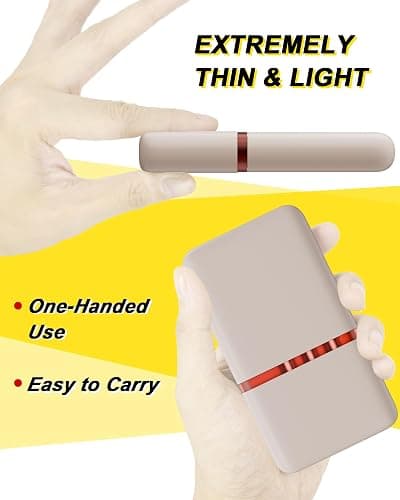 Smell Proof King Size Pre Roll Cone Holder Case with Lighter Holder, Slim & Portable 3 or 5 Capacity Cigarette Case for 1-1/4 Size Pre Rolled Rolling Paper & Regular, Travel Box for Hand-Rolled Cig thumbnail 5
