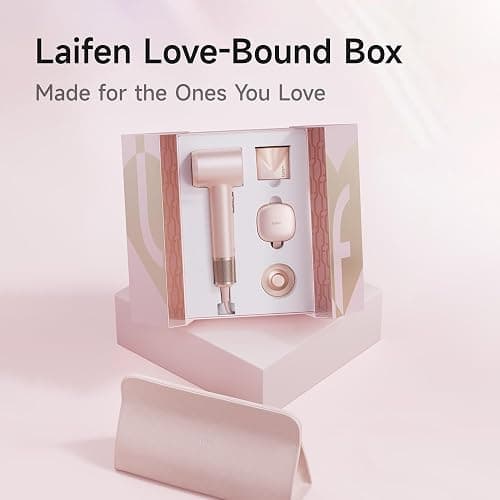 Laifen Premium High-Speed Hair Dryer Love-Bound Box, Professional Ionic Portable Blow Dryer with 110,000 RPM, Lightweight, Low Noise, 360° Magnetic Styling Attachment, Wall Mount, Travel Bag, Gift Box thumbnail 3
