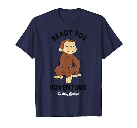 Curious George Ready for Adventure George Smiling T-Shirt - Image 1