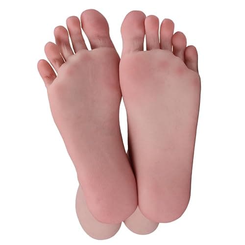 MOTLEYBEAN Realistic Female Feet One-Piece Molding No Edge Lines Soft Silicone Feet Mannequin Not TPE for Jewelry Display Tattoo Practice Art Collection (Right Foot-Ivory) - Image 1