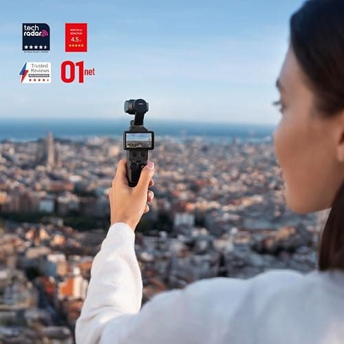 DJI Osmo Pocket 4 Essential Combo, Pocket-Gimbal-Vlog-Kamera | 1″ CMOS & 4K/240fps, 3‑Axis Stabilization, 2× Lossless Zoom, 107GB Built‑In Storage, Handle With 1/4″ Thread thumbnail 2