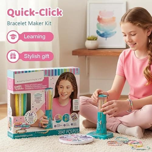 Xakava Quick-Click Bracelet Maker Kit, DIY Charm Bracelet Kit with Beads, Easy Click Design, Jewelry Making Kit for Girls, Cute & Friendship Bracelet Kit, Charm Bracelet Making Kit (A Set) thumbnail 2