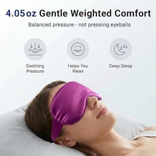Cooling Eye Mask for Puffy Eyes: Fsa Eligible ltems Hsa, Migraines Headache Fast Relief After Surgery Care Cold Compress, Reusable Face Ice Pack Gel for Dark Circles, Gentle Weighted Sleep Mask Purple thumbnail 7