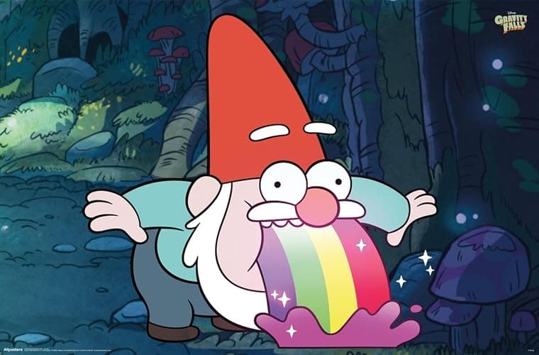 Disney Gravity Falls (2012) - Gnome Wall Poster, 19L" x 13W", Premium Unframed Version - Image 1