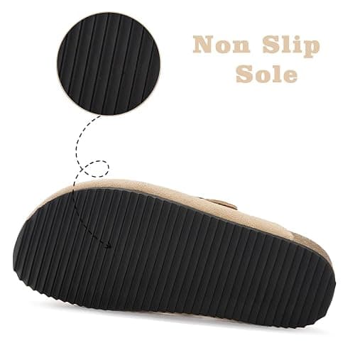 Kids Suede Clogs Boys Girls Cork Footbed Potato Shoes Classic Slip On Leather Mules Children Indoor Outdoor Sandals with Adjustable Buckle thumbnail 5