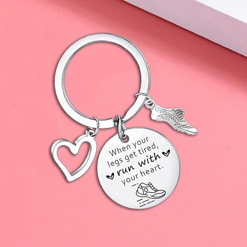 Wimeiren Runner Marathon Cross Country Running Keychain - Inspirational Gifts for Christmas Training & Exercise thumbnail 2