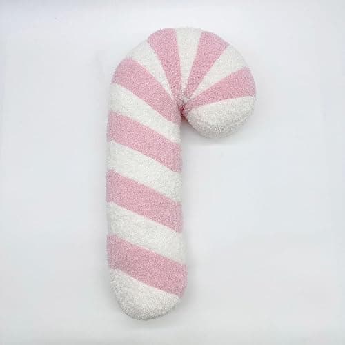 Honhoha Candy Cane Shaped Pillow, 17 Inch Pillows Candy Cane, Stuffed Lollipop Plush, Cartoon Candy Canes Printed Decorative Pillows, Supplies for Couch Cushion thumbnail 5