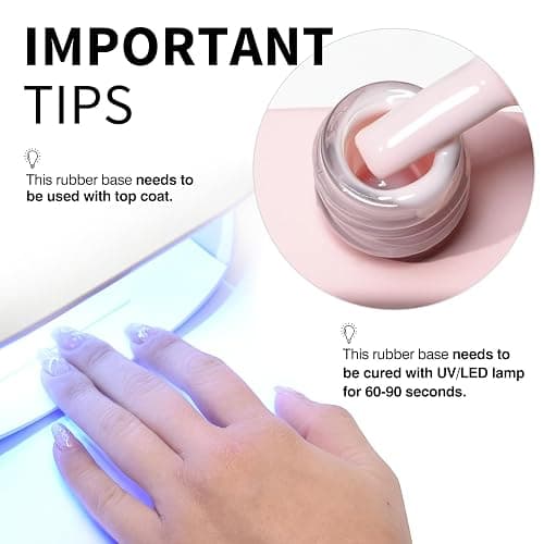 CANNI Rubber Base Gel Nude 9ml Nail Strengthener UV LED Soak Off Gel Polish | Flexible Support • Nail Strengthening • Crack Resistant • Natural Nail Protection • Smooth Application • DIY & Salon Use thumbnail 4