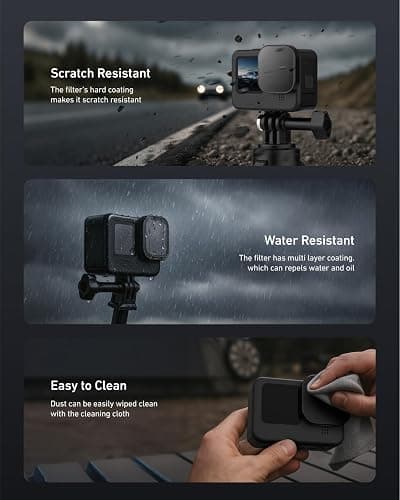 TELESIN 3 Pack filtri a densità neutra ND8 ND16 ND32 compatibile con GoPro Hero 11 Hero 10 Hero 9 - Lens Filter Kit Lens Protector per Go Pro 9 Accessori per fotocamera thumbnail 4