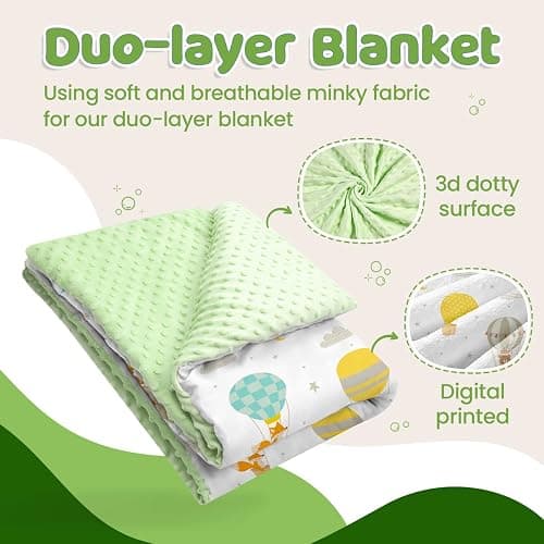 Air Balloon Minky Blanket 30 x 40 Inches, Gift for Christmas Birthday thumbnail 4