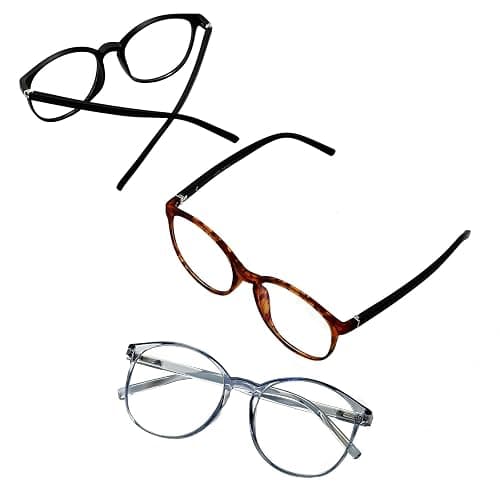 ACMPOOFDD 3 Pack Blue Light Blocking Glasses For Woman/Men Elastic Eyeglass Legs Computer Gaming Glasses Clear Blue Light thumbnail 4