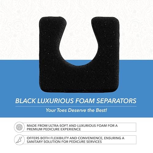 ForPro Sole Toe Separators - Black Luxurious Foam Separators - Individual Toe Separators for Pedicures â€“ 144-Count thumbnail 3