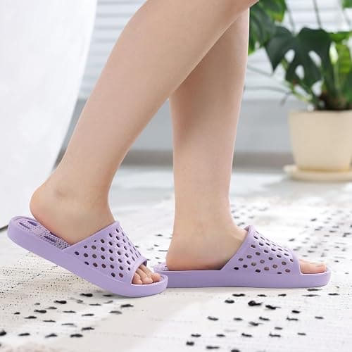 Litfun Non-Slip Shower Shoes for Women Quick Dry Slippers Bathroom Sandals thumbnail 2