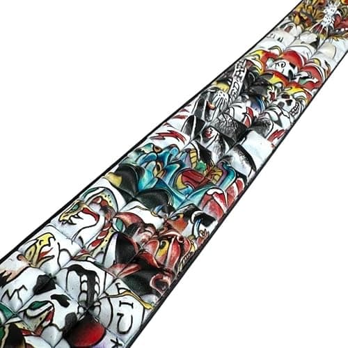 ED HARDY Men's 38mm Tiger Print Pyramid Studs with Metal Buckle Belt thumbnail 5