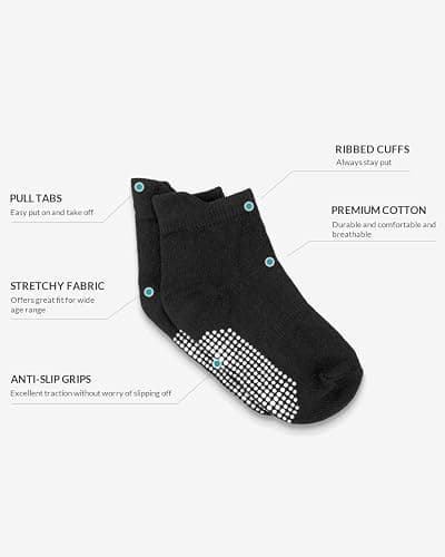 Infinno Baby Non Slip Ankle Socks 9 Pairs - Toddler Socks with Grips for Kids, Infants Boys and Girls 6-24 Months, 1T-7T thumbnail 3
