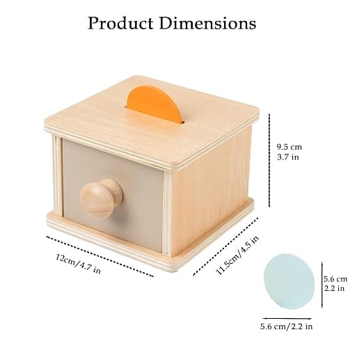 YAANI Montessori Coin Box, Imbucare Box, Object Permanence Box, Montessori Toys for 1 Year olds, Baby Activity 12 Months thumbnail 2