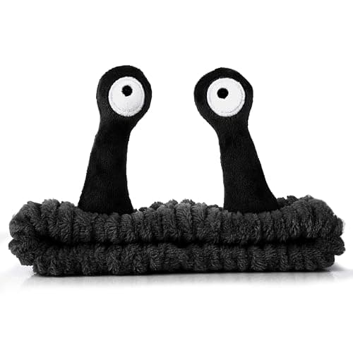 Molain Face Wash Headband, Palm and Snail Spa Hair Bands Makeup Headbands Women Cartoon Cute Coral Fleece Elastic Headband Creative Hair Accessories for Washing Face Shower Sports Beauty Skincare - Image 1