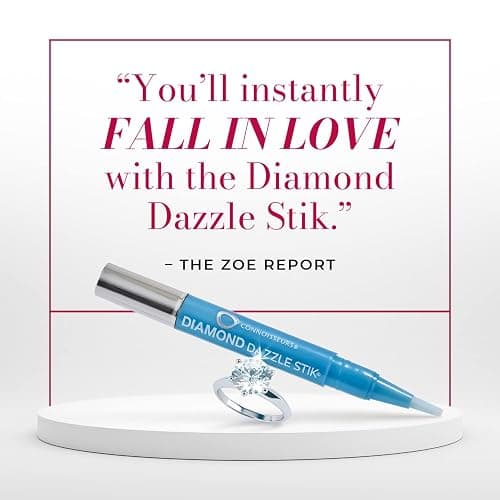 Connoisseurs 1050 Diamond Dazzle Stik – Portable Ring Cleaner Pen for Wedding Bands, Engagement Rings, Gemstones & Fine Jewelry – Safe & Easy At-Home Jewelry Cleaner (Single Pen) thumbnail 7