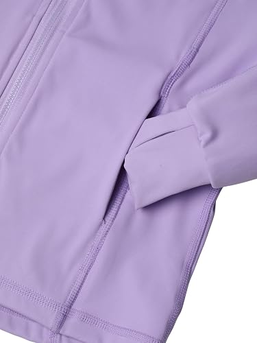 Girls Athletic Zip-Up Jacket – Long Sleeve Lightweight Outerwear with Pockets for Active Kids thumbnail 6