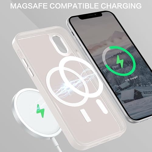 BENTOBEN Case for iPhone XR Case, [Compatible with MagSafe] Slim Translucent Matte Magnetic Shockproof Protective Anti Slip Women Men Cover Case for iPhone XR 6.1", Light Gray thumbnail 4