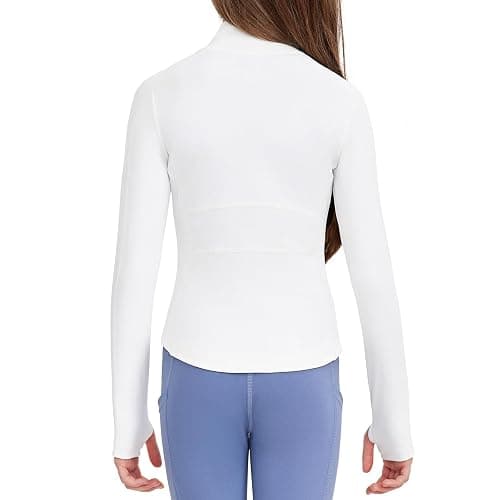 B&GCozy Girls Zip Up Jacket Horse Riding Shirts Athletic Yoga Lightweight Jackets for Girl 6-15 Years thumbnail 2