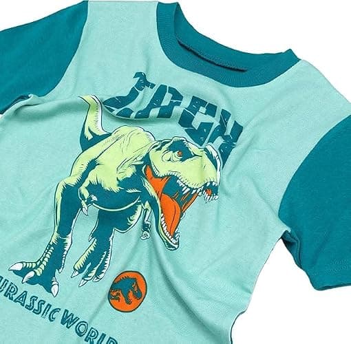 Jurassic World boys 4-piece Snug-fit Cotton Pajama Set, Soft & Cute for Kids thumbnail 6