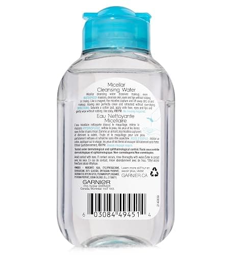 Garnier SkinActive Micellar Cleansing Water, For Waterproof Makeup, 3.4 Fl Oz thumbnail 11
