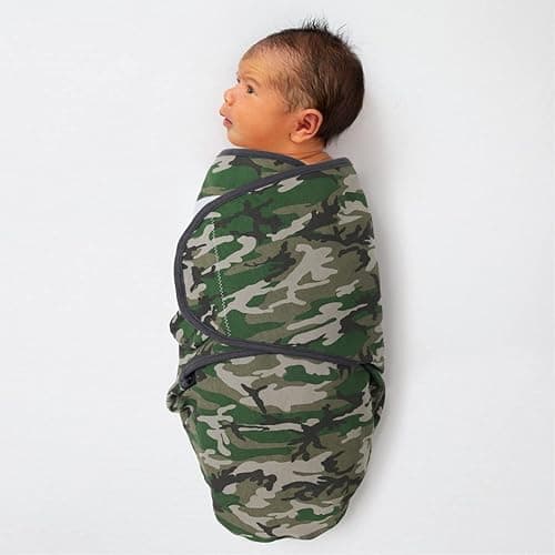 The Peanutshell Swaddle Set for Baby Boys - Camo & Elephant - 3 Pack (Small/Medium | 0-3 Months) thumbnail 6