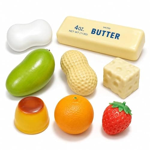 8 Pack Crunchy Squishy Set – ASMR Bead Filled Fidget Toys | Shape-Holding Slow-Rebound, Realistic Food Shape Slushy Squeeze Fidget Squishies – Stress Relief Gift for Kids & Adults - Image 1