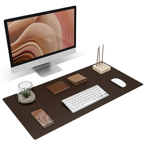 K KNODEL Non-Slip Desk Mat, Desk Pad, Desk Blotter, Desktop Mat for Desk, Large Desk Protector, Office Computer and Laptop Mat for Desk (31.5"x15.7", Brown) thumbnail 3
