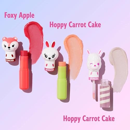 Lip Smacker Lippy Pals, Unicorn, Panda, Kitten, Lip balm for Kids - Foxy Apple, Hoppy Carrot Cake, Strawberry Llama thumbnail 2