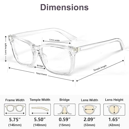 VISOONE Blue Light Blocking Glasses Square with Anti Computer Glare for Gaming Women and Men MONTANA thumbnail 7