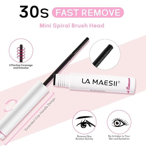 Lash Bond and Seal Remover Kit Waterproof Lash Cluster Glue with Strong Hold Eyelash Adhesive and Remover Non-Irritating Lash Glue Kit (10ML+5ML) thumbnail 3
