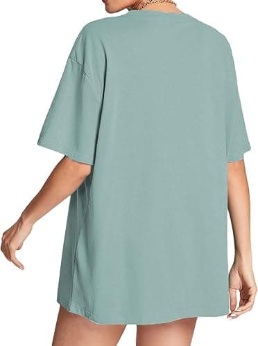 CSDAJIO Women's Graphic Oversized Tshirt Vintage Half Sleeve Round Neck Baggy Tee Summer Casual Tunic Shirt thumbnail 3
