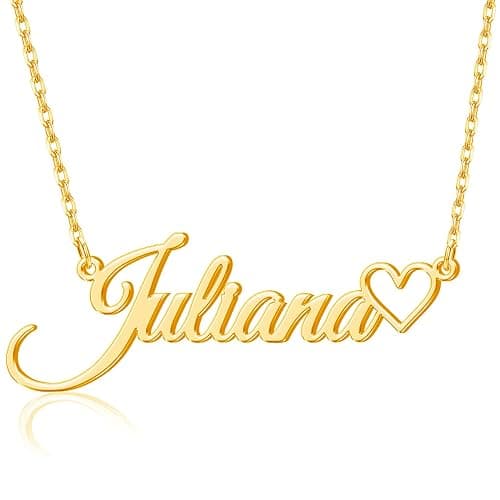 TinyName Custom Name Necklace Personalized 18K Gold Plated Nameplate Customized Jewelry Gift for Women - Image 1