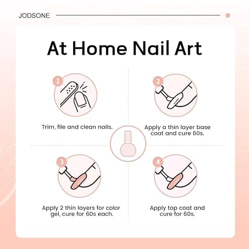 JODSONE Jelly Wheat Gel Nail Polish 10ml Pale Nude Soak Off LED Nail Polish Nail Color Salon Quality Long-Lasting Vegan & Cruelty-Free Low Odor Need U V Lamp Curing thumbnail 7