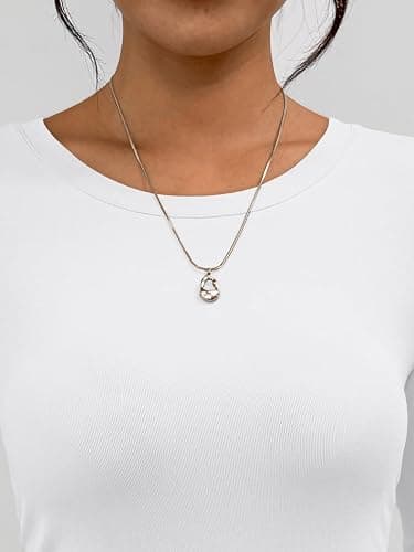 Trendy Queen Women's Long Sleeve T-Shirt | Silky Soft Drapey Rayon Blend Basic Crew Neck Tee, 4-Way Stretch Relaxed Fit Layering Top for Fall Winter Spring thumbnail 6
