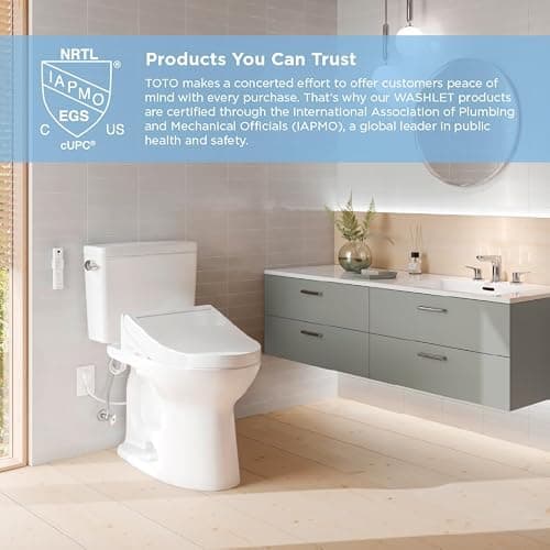 TOTO® WASHLET®+ S7A Electronic Bidet Toilet Seat with EWATER+® Bowl and Wand Cleaning, Auto Open and Close Contemporary Lid, Elongated, Cotton White - SW4736AT40#01 thumbnail 19