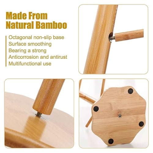 Gihunk Bamboo Countertop Mug Tree Stand with 6 Hooks, Octagon Base Coffee Cup Tree thumbnail 4