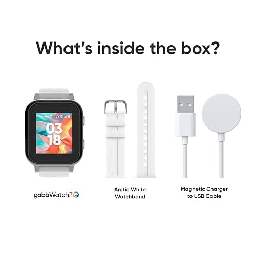 Gabb Watch 3e - Perfect GPS Tracker for Kids, Digital Smart Watch, No Social Media or Internet, Phone Plan Required (Silver) thumbnail 5