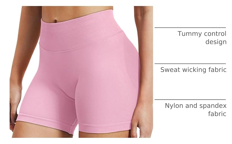VOYJOY Women Workout Impact Shorts 2.5"/ 3.6"/ 4.5"/ 6" Scrunch Butt Lifting Gym Seamless Booty Biker Shorts thumbnail 4