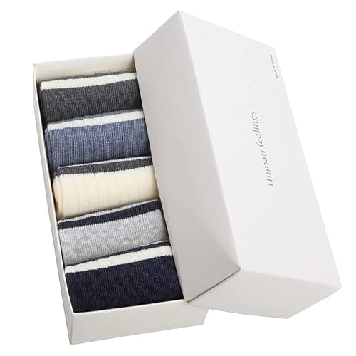 HUMAN FEELINGS Boys Socks,Athletic Socks for boy 4-12 Years,Pack of 5 Pairs Dress socks thumbnail 2