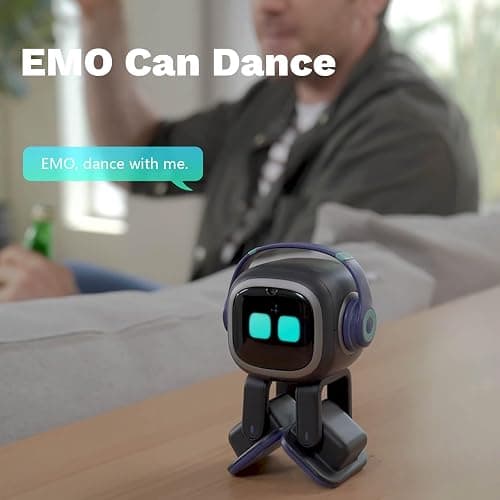 EMOPET AI Desk Robot Companion - ChatGPT Enabled with Voice Commands & Dancing, Interactive AI Robot Pet with Personality, for Adults and Kids thumbnail 2